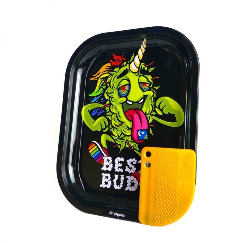 Best Buds - Mała metalowa tacka Jednorożec LSD