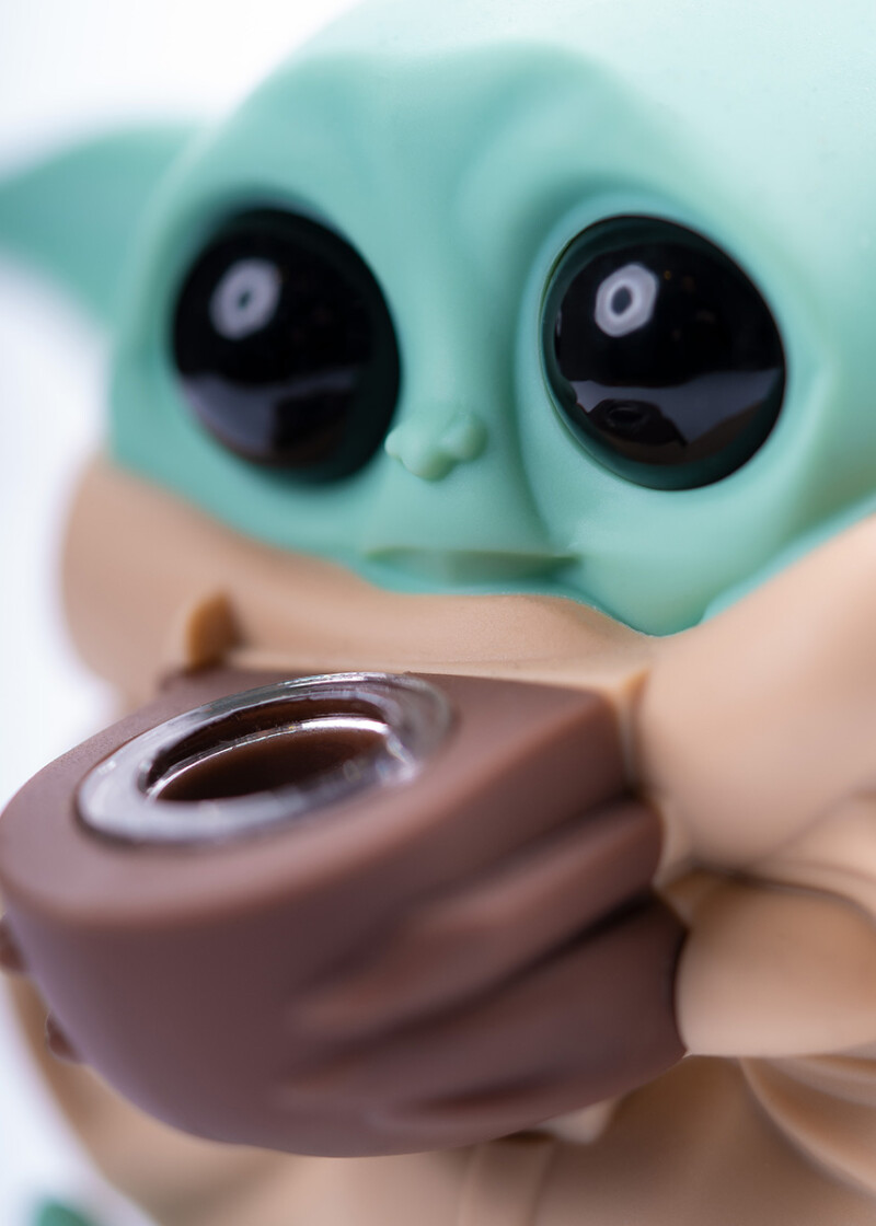 Zbliżenie na twarz Baby yoda Zbliżenie na twarz Baby yoda