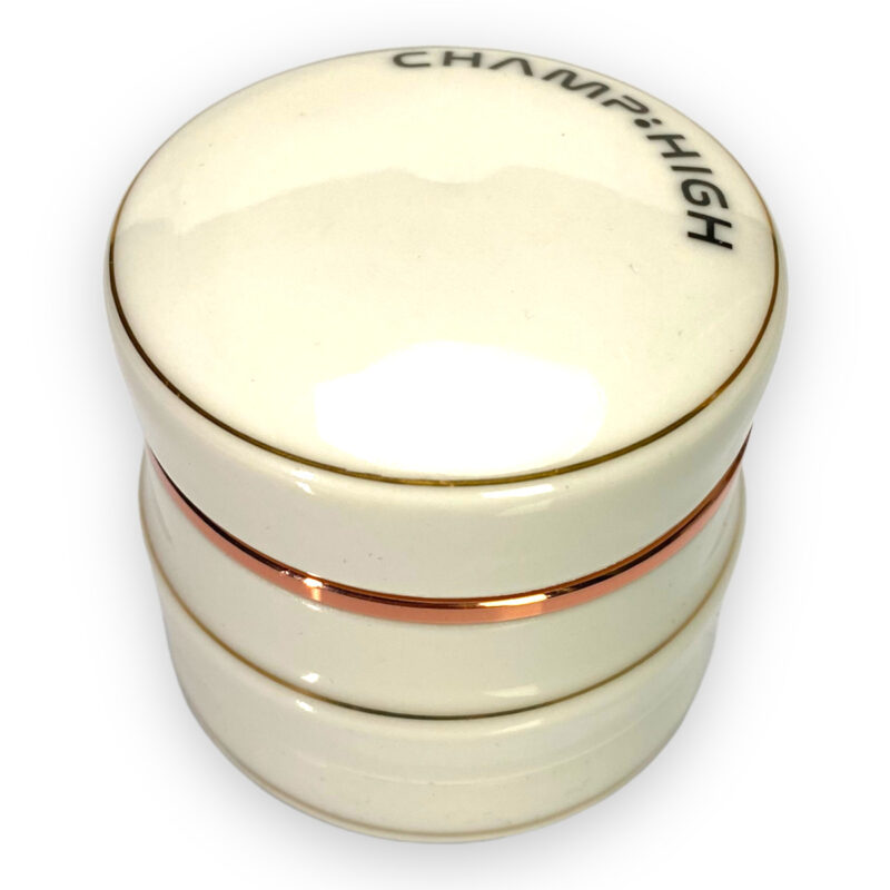 Porcelanowy grinder Champ High 4 częściowy biały