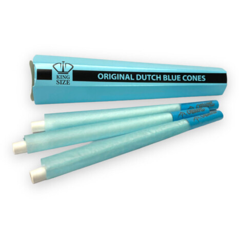 Skręcone bletki Jumbo Dutch Blue Cones z opakowaniem - niebieskie