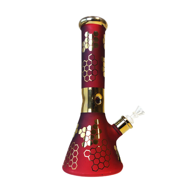 red-bee-glass-bong-back