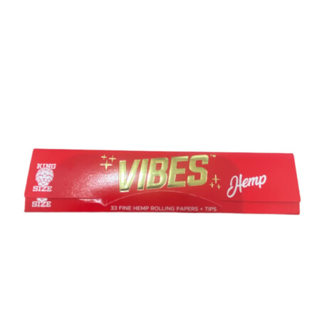 Vibes - Bletki z papieru konopnego 33szt. + tips king size slim