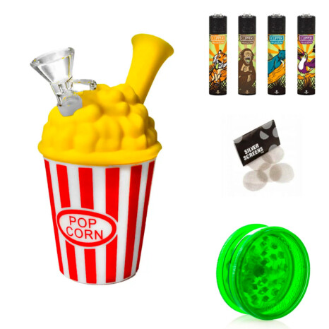 Popcorn Bucket Silikonowe Bongo + zestaw 3 akcesoriów