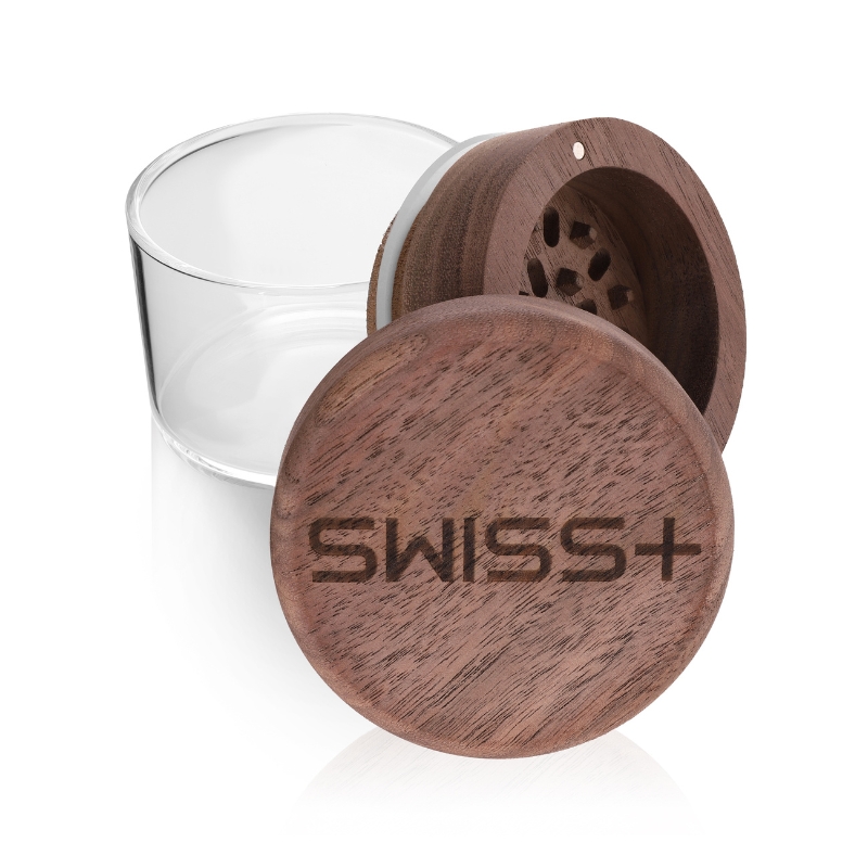 Grinder do Suszu SWISS+ drewniany ze szklaną komorą