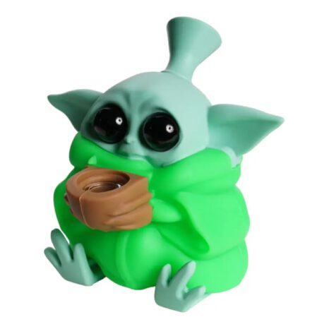Bongo silikonowe Baby Yoda zielone