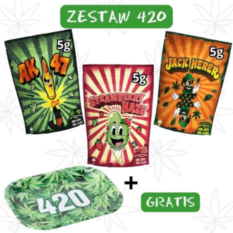 Zestaw 420 Duży – 3 x susz 5g + tacka GRATIS