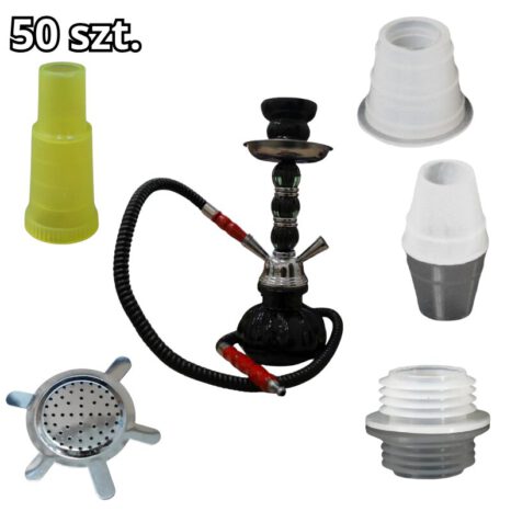 Shisha czarna + uszczelki + sitka + ustniki GRATIS