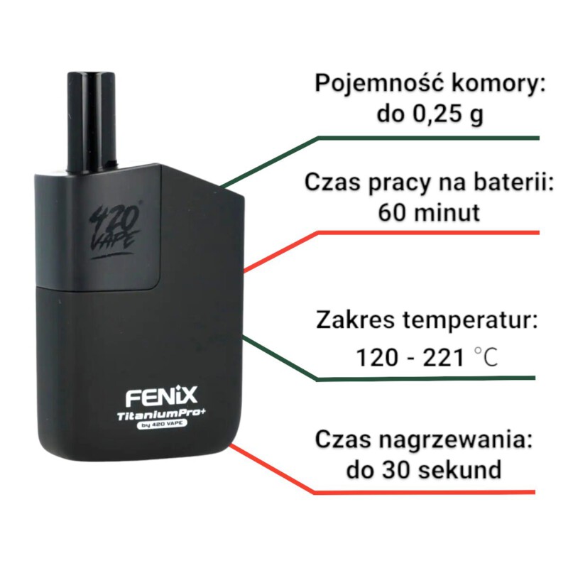 Waporyzator Vaporizer Wapek fenix 420vape titanium pro+