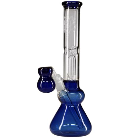 Bongo Black Leaf 3 Arm Percolator Precooler Icebong wys. 30 cm BLUE