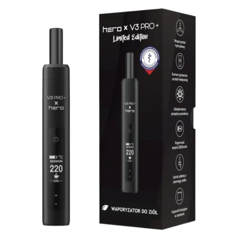 X-Max V3 PRO+ X HERO black - waporyzator do suszu