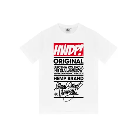 T-SHIRT HWDP NEWSPAPER BIAŁY DTS1428