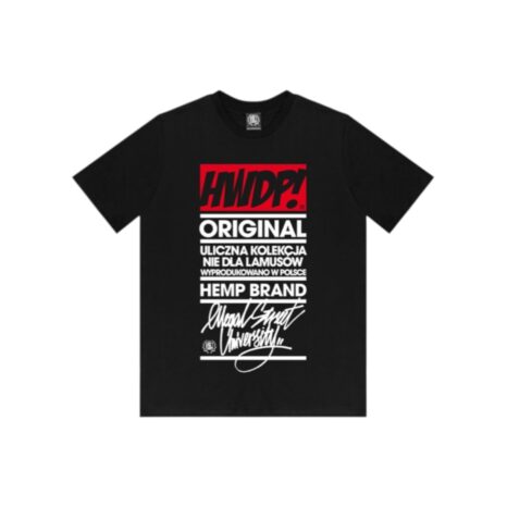 T-SHIRT HWDP NEWSPAPER CZARNY DTS1427