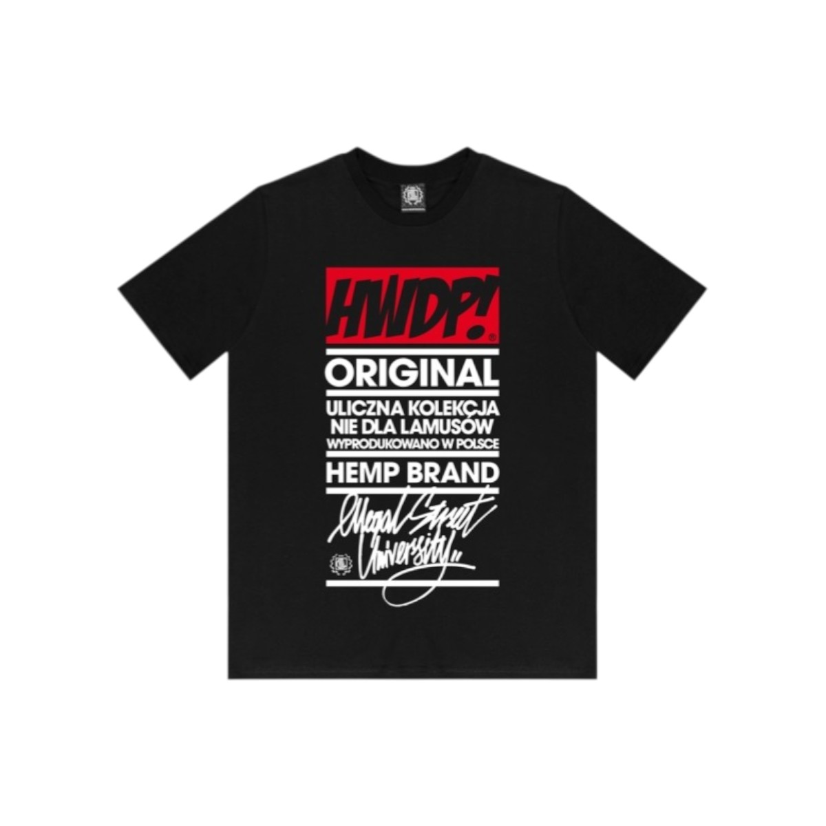 T-SHIRT HWDP NEWSPAPER CZARNY DTS1427 T-SHIRT HWDP NEWSPAPER CZARNY DTS1427