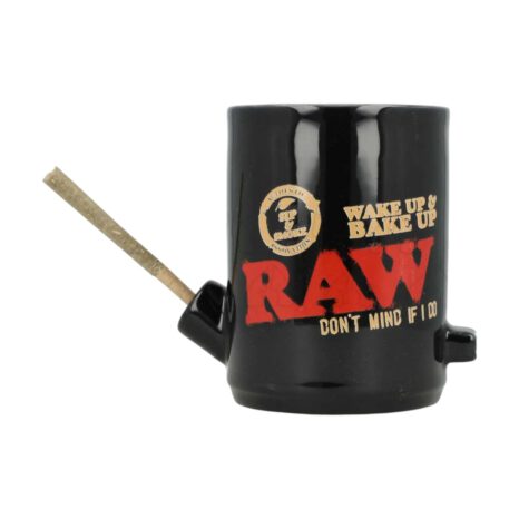 RAW Kubek Czarny Wake-up Bake-up z otworem na jointa