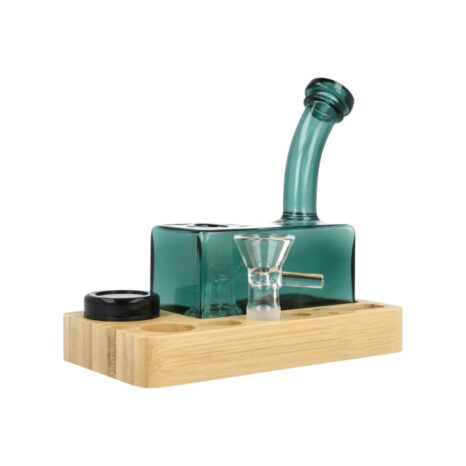 Bongo z drewnianą podstawką do waporyzatora - Wagon