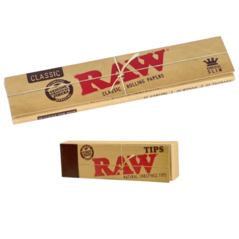 Bletki Bibułki RAW Classic King Size + Tips