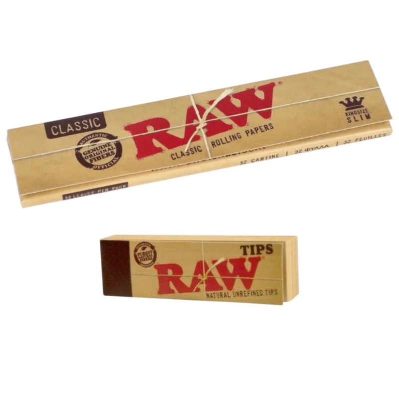 Bletki Bibułki RAW Classic King Size + Tips