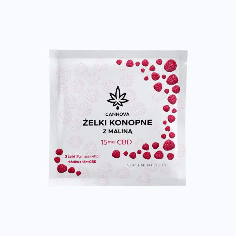Żelki Cannova CBD 15mg + Malina Żelki Cannova CBD 15mg + Malina