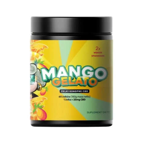 ŻELKI BABCIA MARYSIA MANGO GELATO 60szt. CBD