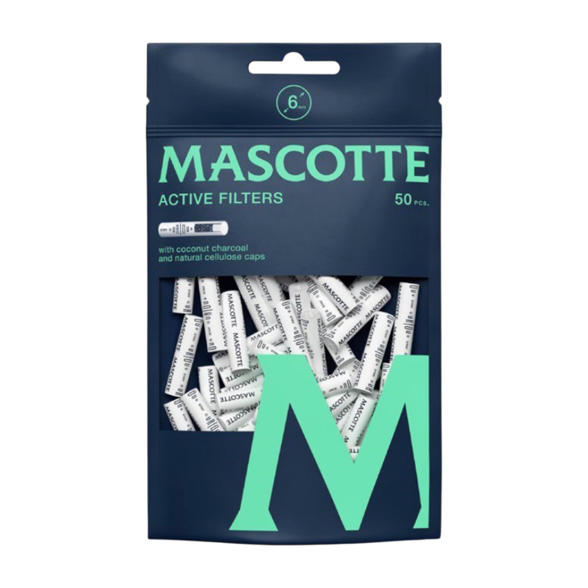 Filtry aktywne Mascotte 6mm 50szt Filtry aktywne Mascotte 6mm 50szt