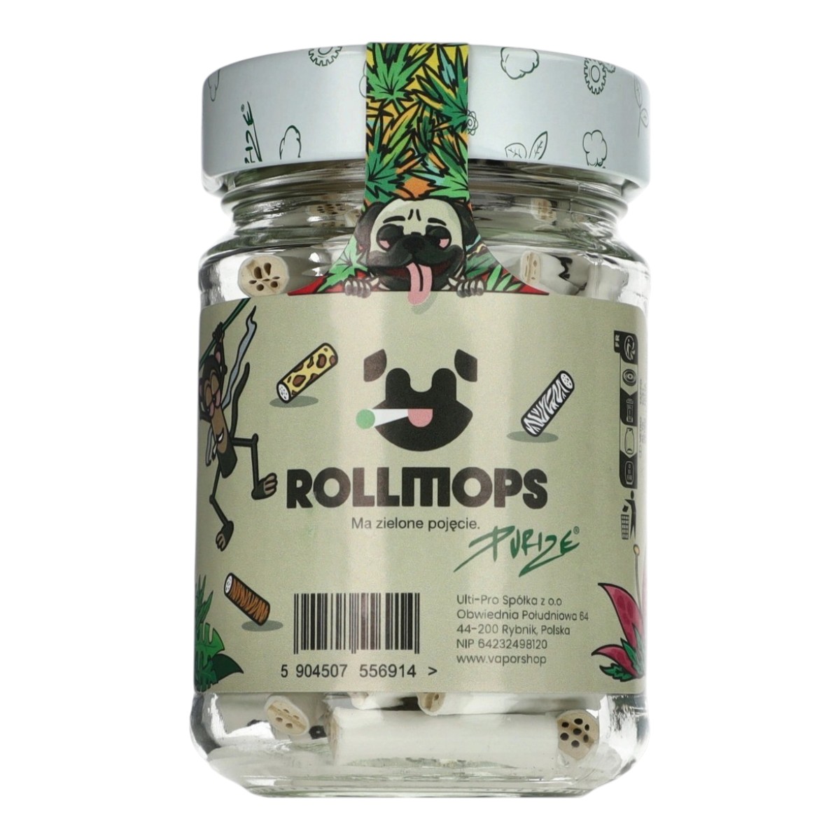 Filterki węglowe Purize x Rollmops XTRA Slim 100 szt. śr. 6 mm Filterki węglowe Purize x Rollmops XTRA Slim 100 szt. śr. 6 mm
