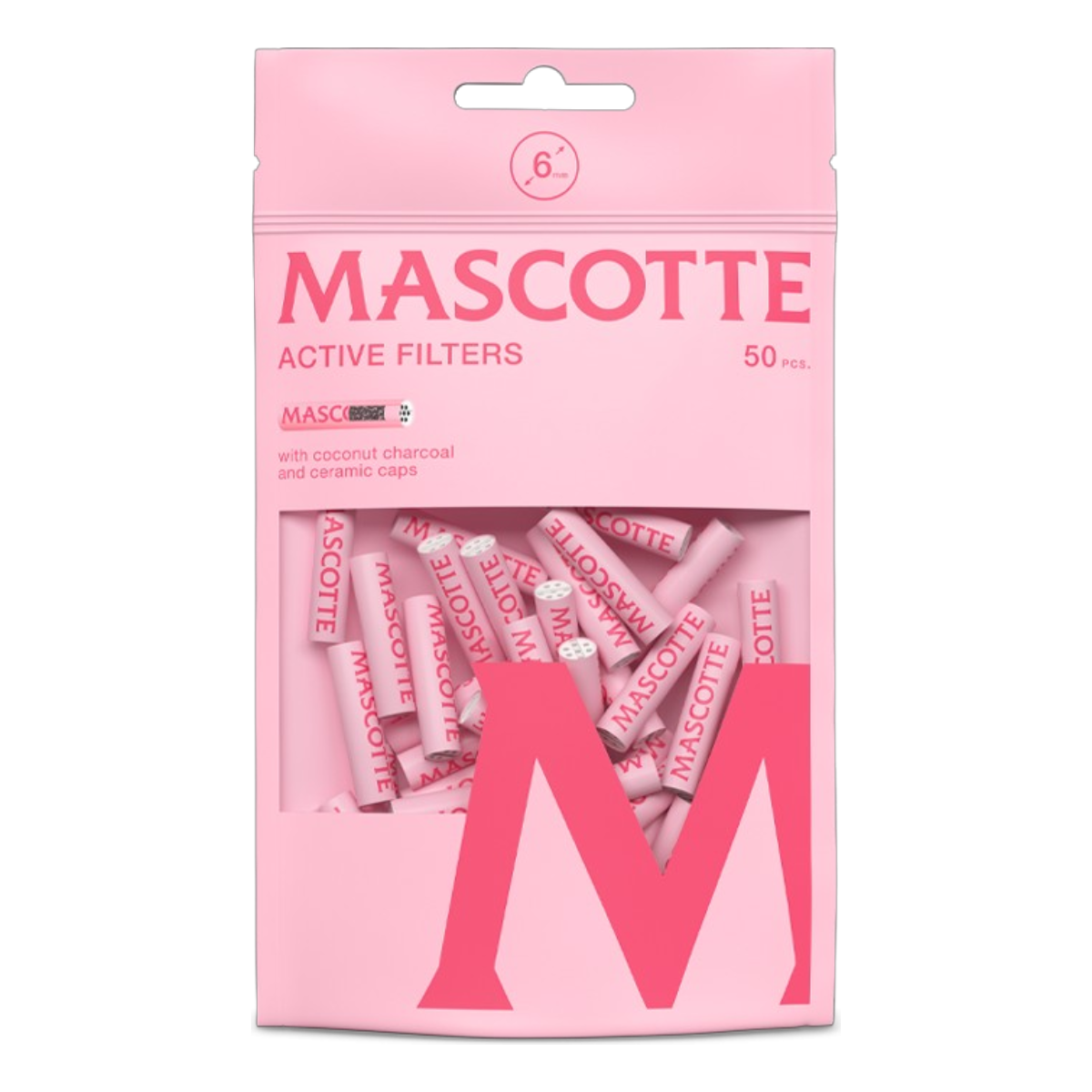 Filtry aktywne Mascotte PINK 6mm 50szt Filtry aktywne Mascotte PINK 6mm 50szt